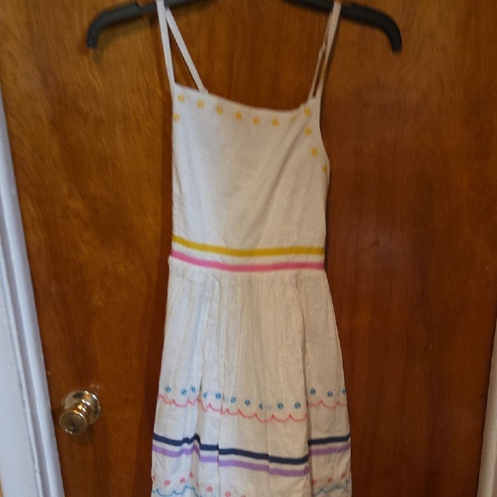 Mini Boden Colorful Striped Kids Dress